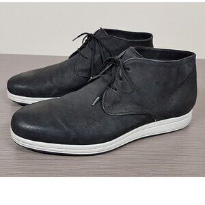 Vince Young Washed Nubuck Chukka Boots Black & White Mens size 8